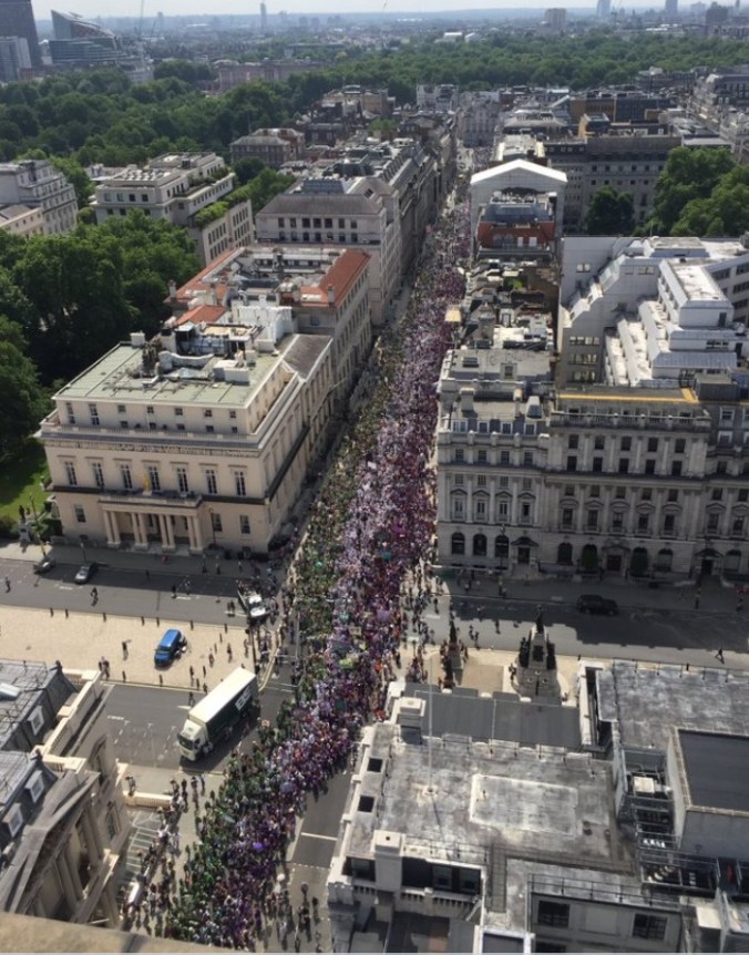 River of suffragette colour
